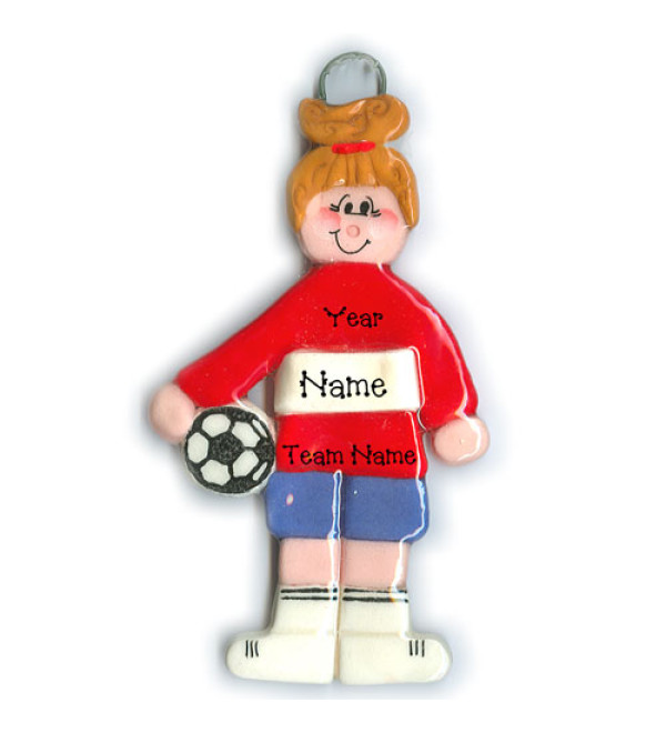 Girl Soccer Player Ornament